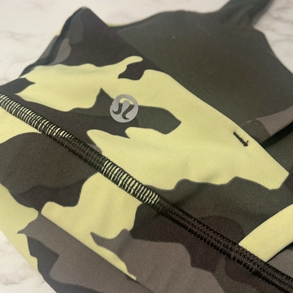Lululemon Energy Bra *Medium Support, B–D Cup in camo crispin green - size 10 - Picture 7 of 7